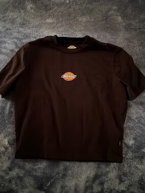 Dickies Black Short Sleeve Crew Tee with Small Chest Logo
